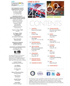 Sarasota Official Visitors Guide TOC